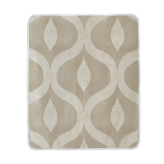 Yayeee Throw Blanket for Couch Soft Warm 50" x 60" Sofa Chair Bed Decoration, Light Brown Pattern