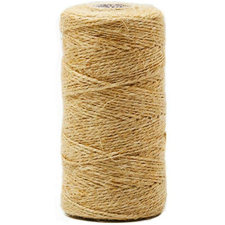 Jute Twine String, 328 Feet Natural Jute String Cord Twine for Arts and Crafts, Decoration, Bundling, Gift Wrapping, Floristry, Rustic Jars, Garden