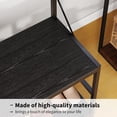 thumbnail image 5 of 5 in 1 Hall Tree with Bench and Shoe Storage, 39" Coat and Shoe Rack with Adjustable Shelf, Entryway Shoe Bench with Coat rack, Hanging Rod and 9 Hooks, for Hallway, Mudroom, Bedroom, Retro Black, 5 of 8