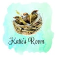 thumbnail image 2 of Animal Watercolor Custom Name Wall Decals for Kids Room - Bird's Nest Mint Green Background Design Outdoor Scene Personalized Bedroom Wall Sticker Water Color Style - Size: 10 In x 10 In, 2 of 5