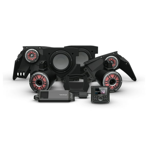 New Rockford Fosgate X317-STG6 PMX-3, Front Color Optix Speaker & Subwoofer Kits