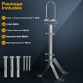 thumbnail image 6 of 2 Pcs 16" Antenna Mast Wall Mount Bracket Heavy Duty 3-Legs Stand Off Windproof 304 Stainless Steel Antenna Pole Mounting Bracket, 6 of 7