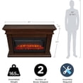 thumbnail image 4 of Real Flame Beau 59" Landscape Electric Fireplace in Dark Walnut, 4 of 9