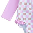 thumbnail image 5 of Gubotare Girls' Swimwear Girls Swimsuits - One Piece Bathing Suit, Long Sleeve Zipper UPF 50+, Quick Dry Beach Swimwear for Kid Size 6-12 Months (Purple,6-12 Months), 5 of 6