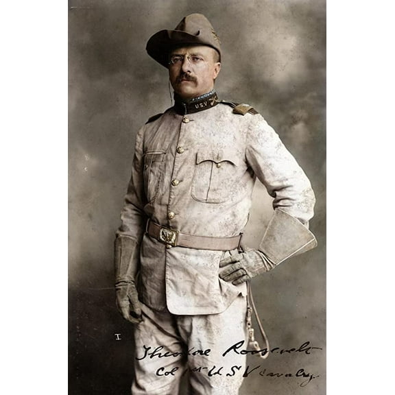 Iconic Arts Laminated 23x36 Poster: Rough Riders on Theodore Roosevelt, Theodore Roosevelt Presidency and Presidents