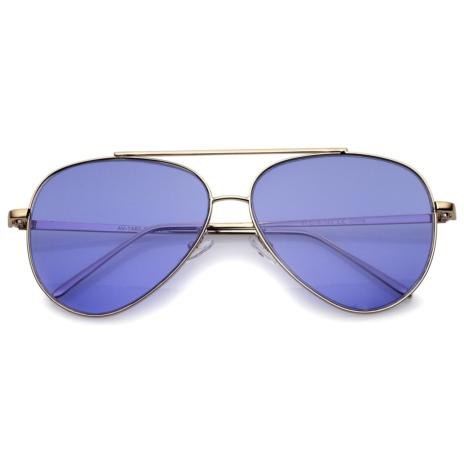 sunglass.la sunglassLA Retro Metal Frame Double Nose Bridge Color