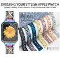 thumbnail image 5 of Antank Watch Strap for Apple Watch Series 7 Women Bling Bracelet Metal Wrist Band with Protective Case Compatible with Apple Watch Band 41 mm, 5 of 8