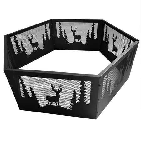 Mtb Backyard 36 Inch Wildlife Fire Pit Campfire Ring Wood Burning