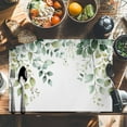 thumbnail image 6 of Sage Green Floral Placemat of 1 PC, Watercolor Eucalyptus Leaf Boho Botanical Table Mats Washable Heat-Resistant Non-Slip Place Mats for Kitchen Dinner Table Indoor Outdoor Decor,13x19 Inch, 6 of 9