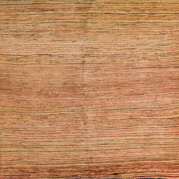 Ahgly Company Indoor Square Abstract Orange Abstract Area Rugs, 6' Square