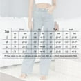 thumbnail image 3 of Bwdbhd Womens Jeans Trendy Women's Casual Mid Waist Cargo Jeans Stretch Wide Leg Denim Pants with Pockets Blue,XL, 3 of 5