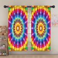 thumbnail image 5 of Blackout Kids Curtains,Colorful Tie Dye Star Mandala Childrens Insulated Curtains Set Of 2,Bedroom Essentials,Toddler Room Decor 52"x63", 5 of 5