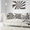 thumbnail image 3 of Designart Fractal 3D Black N White Tunnel - Contemporary Throw Pillow - 12x20, 3 of 5