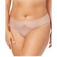 thumbnail image 3 of Ashley Graham Lingerie Womens Plus Size Front-Keyhole Lace Panty (Cappucino, 1X), 3 of 4
