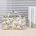 thumbnail image 5 of Yucurem Boho Fabric Storage Basket with Handles, Portable Quilted Baskets for Storages, Foldable Floral Laundry Organizer Bin for Home Picnic Shopping Travel, 8.66" x 4.72" x 4.72", 5 of 5