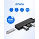 thumbnail image 2 of Cable USB Hub VENTION de 4 puertos USB 3.0 ultradelgado de 45 cm, 2 of 8