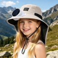 thumbnail image 2 of Womens Sun Hat Solar Powered Kids Sun Hat with Neck Shield and Wide Brim Outdoor Sun Beach Hat, 2 of 6