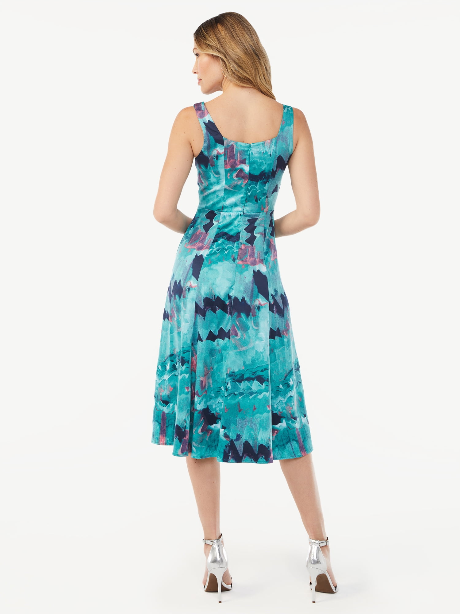Sofia Jeans by Sofia Vergara Women's Sleeveless Tea Length Dress