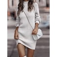 thumbnail image 5 of Cardigan Sweaters for Women Open Front Fall and Winter Sweaters Long Sleeve Loose Casual Coat Top White L, 5 of 10