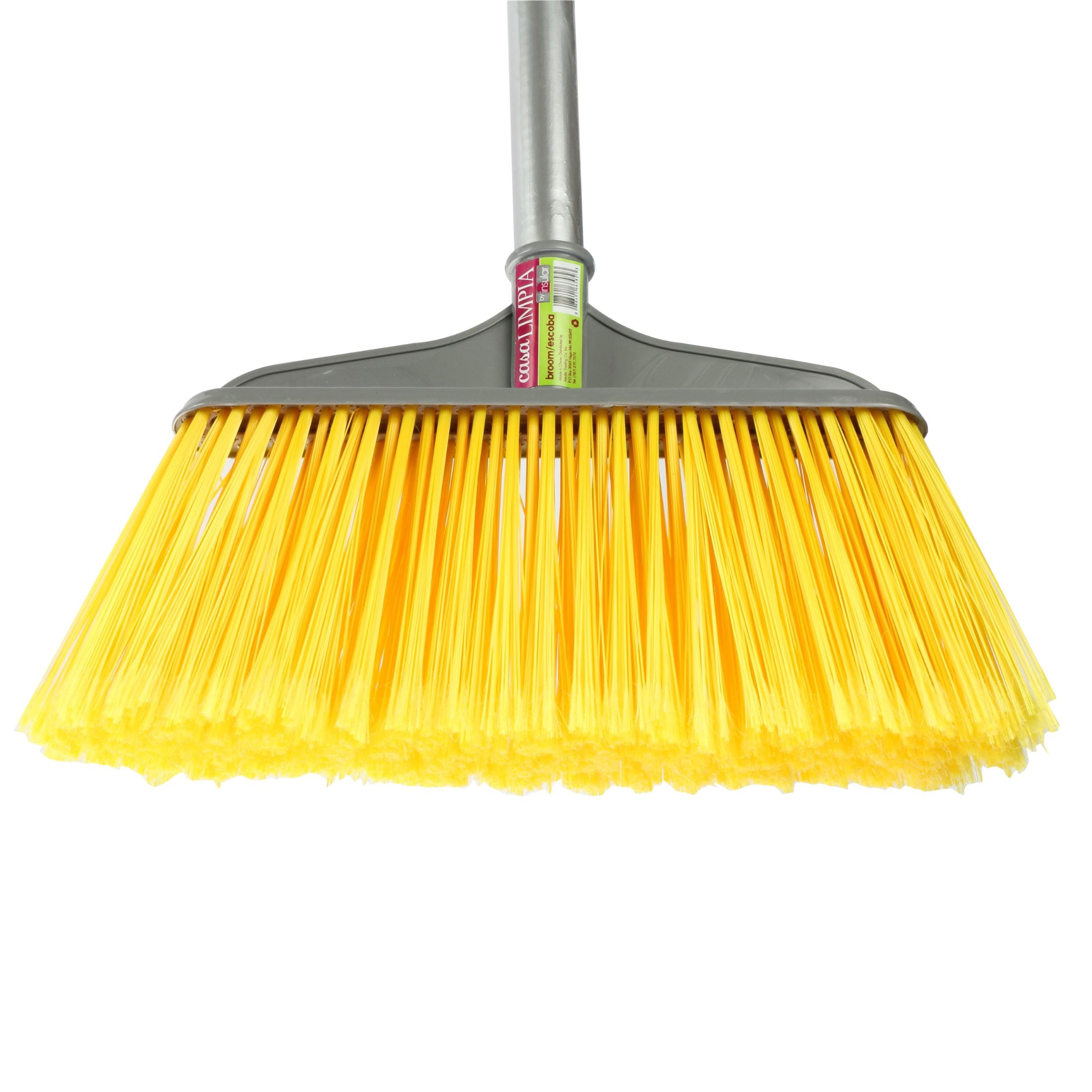Casa Limpia Yellow Broom with Wood Stick