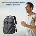 thumbnail image 4 of Business Anti Theft Laptop Backpack Carry On Backpack with Large Capacity & USB Interface Black/Light Grey/Dark Grey Color, 4 of 4