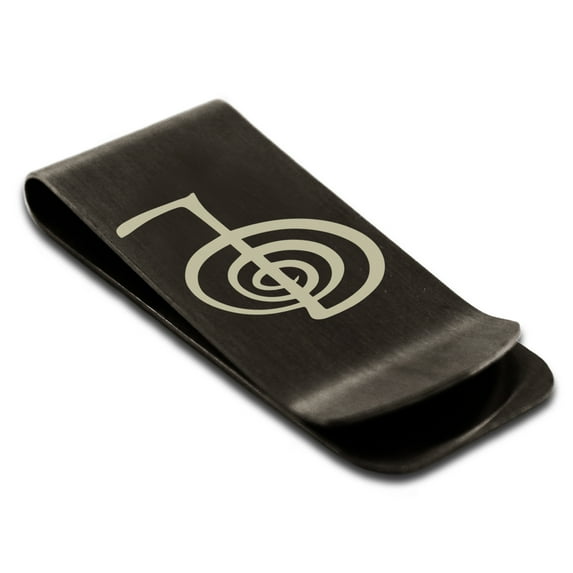 Stainless Steel Reiki Cho Ku Rei Power Engraved Money Clip Credit Card Holder