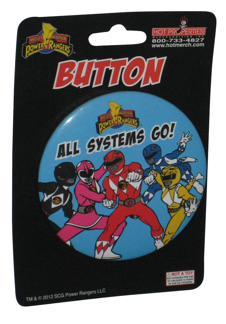 Might Morphin Power Rangers All Systems Go 1.25 Inch Button