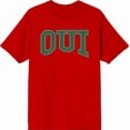 thumbnail image 3 of French Oui Adult Red Crew Neck Short Sleeve Tee-Medium, 3 of 4