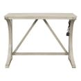 thumbnail image 6 of Farmhouse 3-Piece Counter Height Dining Table Set with USB Port, with 2 Upholstered Stools, Space Saving for Kitchen Breakfast Nook, White, 6 of 12