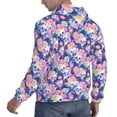 thumbnail image 6 of Lsque graffiti style Skull flower Pattern Casual Men's Hoodie,Hooded Sweatshirt with Kangaroo Pocket,Pullover Hoodie-XX-Large, 6 of 7