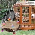 thumbnail image 3 of Nido De Ratán Para Pájaros, Columpio Para Pájaros, Perca De Pie, Jaula De Juguete, Hamaca Con Campanas, Juguete Nido Con Campanas, Pájaros Para Mascotas, Loros, Animales, 3 of 7
