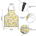 thumbnail image 3 of Yellow Lemon Fruit Flowers White Pattern Kids Aprons for Girls and Boys,Adjustable Neck Strap Toddler Aprons for Kids Cooking Baking, 3 of 6