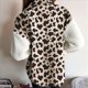 thumbnail image 4 of Chaqueta de Franela Abotonada de para Mujer, con Solapa Afelpada, Larga, Blusa A Cuadros, Otoño Color de Vaca XL, 4 of 6