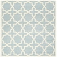 thumbnail image 2 of SAFAVIEH Chatham Giovanni Geometric Wool Area Rug, Blue/Ivory, 7' x 7' Square, 2 of 8