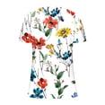 thumbnail image 4 of PVCS Womens Tops Fashion Women Summer Solid V-Neck T-Shirt Short Sleeve Casual Blouse Tops, 4 of 5