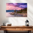 thumbnail image 2 of Elephant Stock Idyllic Lake Tahoe Wall Art - Horizontal Canvas Wall Art - Hallway Wall Decor - Nature Canvas - Green And Pink Decor - 24" x 16", 2 of 8