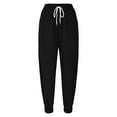 thumbnail image 4 of Lenpel Cargo Pants for Women Elastic High Waisted Drawstring Tapered Travel Hiking Pants Casual Athletic Joggers with Pockets, 4 of 7