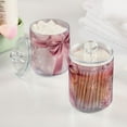 thumbnail image 5 of Christmas Pink Silk Bows Pink Snowflakes Valentine Translucent Plastic Cans Storage Canisters with Lid Set of 4, 5 of 7