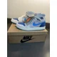 thumbnail image 1 of Ni - ke Ni - ke Air Jordan 1 ZM Air CMFT 2 Shoes Sail Dark Powder Blue Men's NWT, 1 of 5