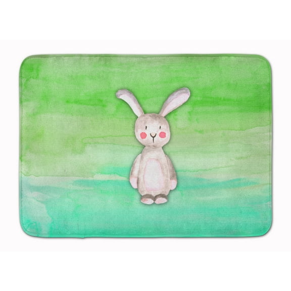 Bunny Rabbit Watercolor Machine Washable Memory Foam Mat