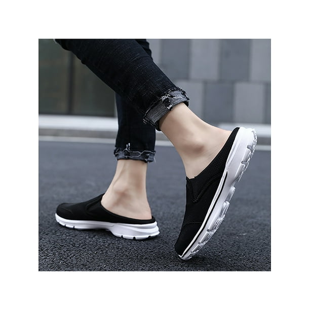 LUXUR Women's Walking Sneakers Summer Slip-on Mule Shoes Toe Slippers -