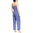 thumbnail image 2 of Bar III Womens Sleeveless Belted Jumpsuit Blue Shadow 2XL, 2 of 2