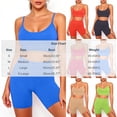 thumbnail image 6 of Diufon Two Piece Workout Sets for Women Spaghetti Straps Sports Bras and High Waist Matching Shorts Gym Yoga Outfits, 6 of 8