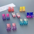 thumbnail image 6 of Aellinatey 6 Pair Fashion Lovely Candy Color Cartoon Sweet Bear Resin Gummy Bear Earrings Little Animal Charms Ear Studs Jewelry, 6 of 12
