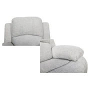 Pon Living Furniture Inc 2 Piece Glam Flannelette Reclining Living Room Set Grey White
