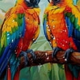 thumbnail image 5 of Orinice Parrots Branch Leaves Bathroom Decor Set Colorful Luxurious Graphic Print Polyester Fabric Shower Curtain with Hooks 69x72, 5 of 7