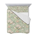 thumbnail image 7 of Green Flowers Twin Size Down Alternative Comforter, Lightweight Comforter Quilt Bedding Set with Pillow Shams Farmhouse Botanical Floral Leaves Art All Seasons Bed Comforter Duvet Insert 68"x86", 7 of 7
