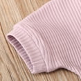 thumbnail image 6 of IROINNID Infant Girl's Solid Ribbed Fashion Tops Shorts Outfits Set, 6 of 9