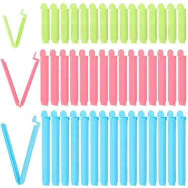 Topekada 48 Pcs Plastic Chip Clips for Food Packages, Thickened Snack Bag Sealing Clip, 3 Sizes Moistureproof Food Bag Clips for Food Storage Kitchen Home (6.29in x 16, 4.33in x 16, 2.75in x 16)