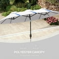 thumbnail image 6 of Outsunny 9.5' Double-sided Patio Umbrella Tilt Outdoor Umbrella, White, 6 of 9